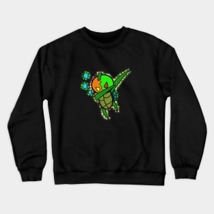Dabbing Jack O Lantern Sea Turtle Halloween Trick Or Treat Crewneck Sweatshirt